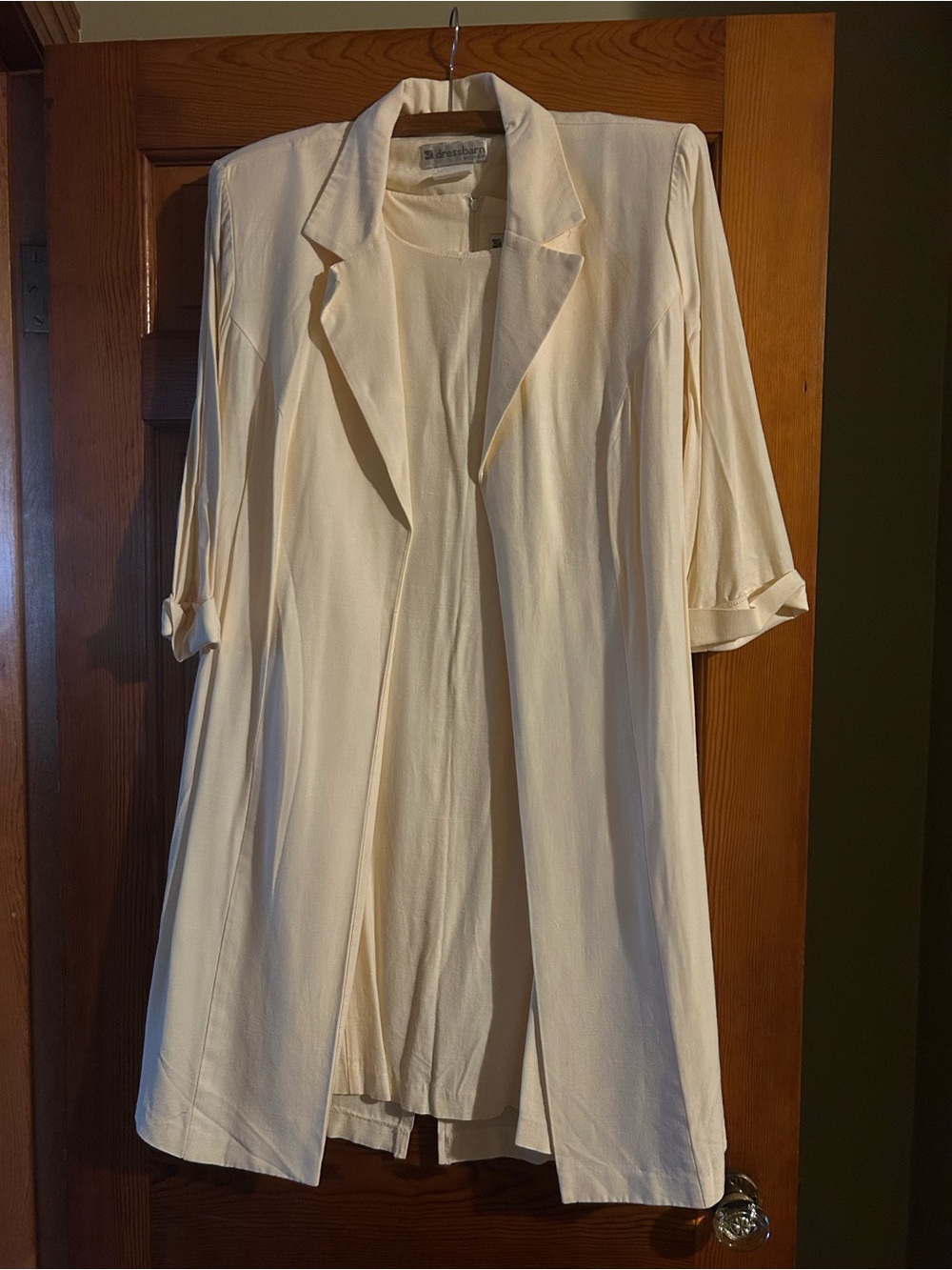 dressbarn Cream Women's Open Blazer Jacket